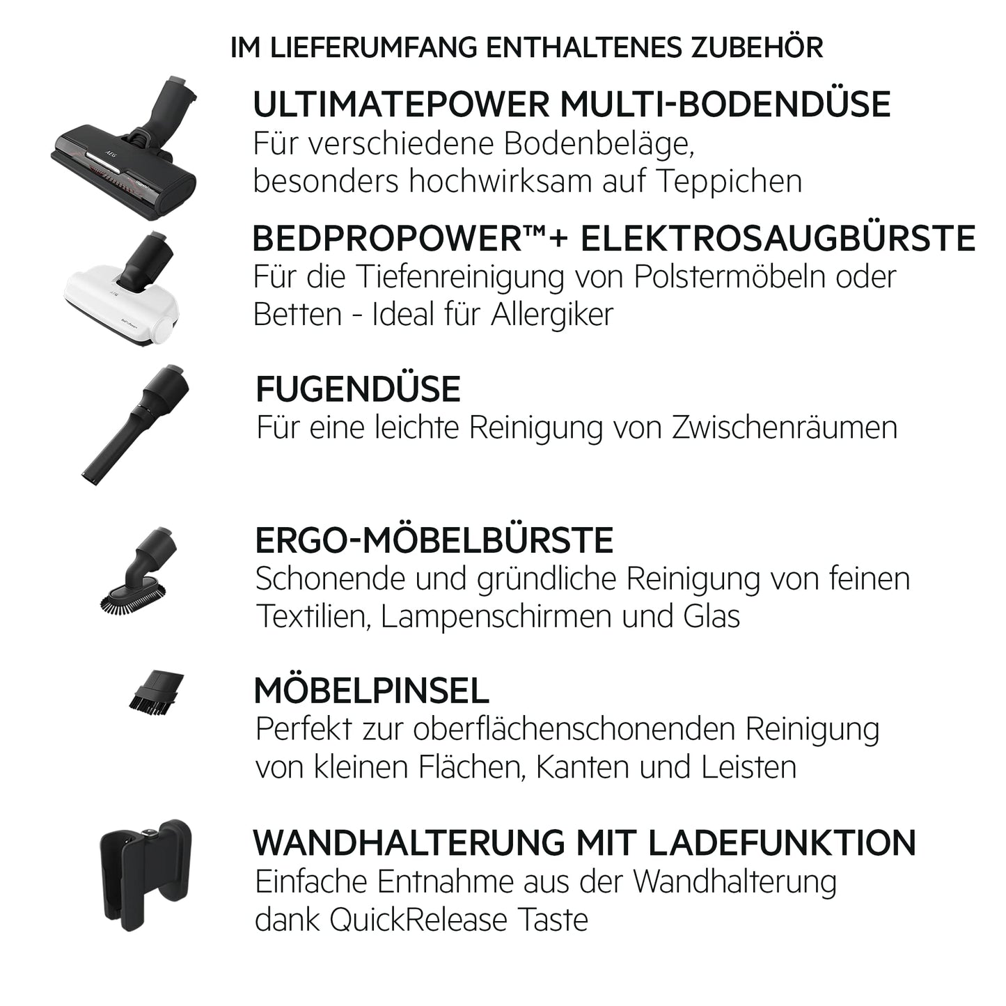 AEG HYGIENIC 7000 Akku-Staubsauger, 2,2 kg ultraleicht, 40 Min Laufzeit, 5-Stufige Filtration, Automatik, Zubehör, AP71HB14SH