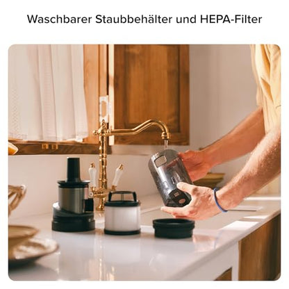 Roborock H60 Ultra Akku Staubsauger kabellos, 210AW, 90 Min Laufzeit, flexibles 90° Saugrohr, LED-Stauberkennung, Anti-Verhedderungsbürste