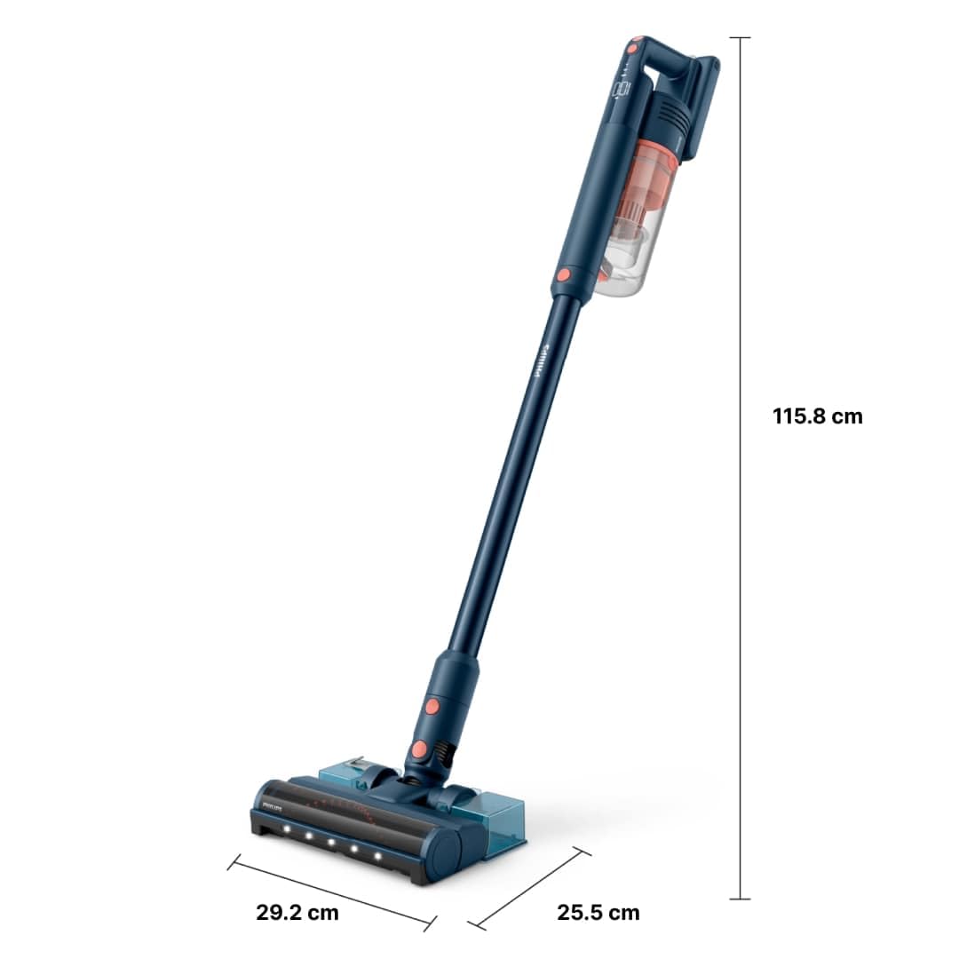 Philips kabelloser Staubsauger der Serie 5000 für Haustiere, leistungsstarke Saugleistung auf Hartböden und Teppichen, Düse mit LED-Licht, Haustierdüse, Aqua-Modul, Austauschbarer Akku (XC5142/01)