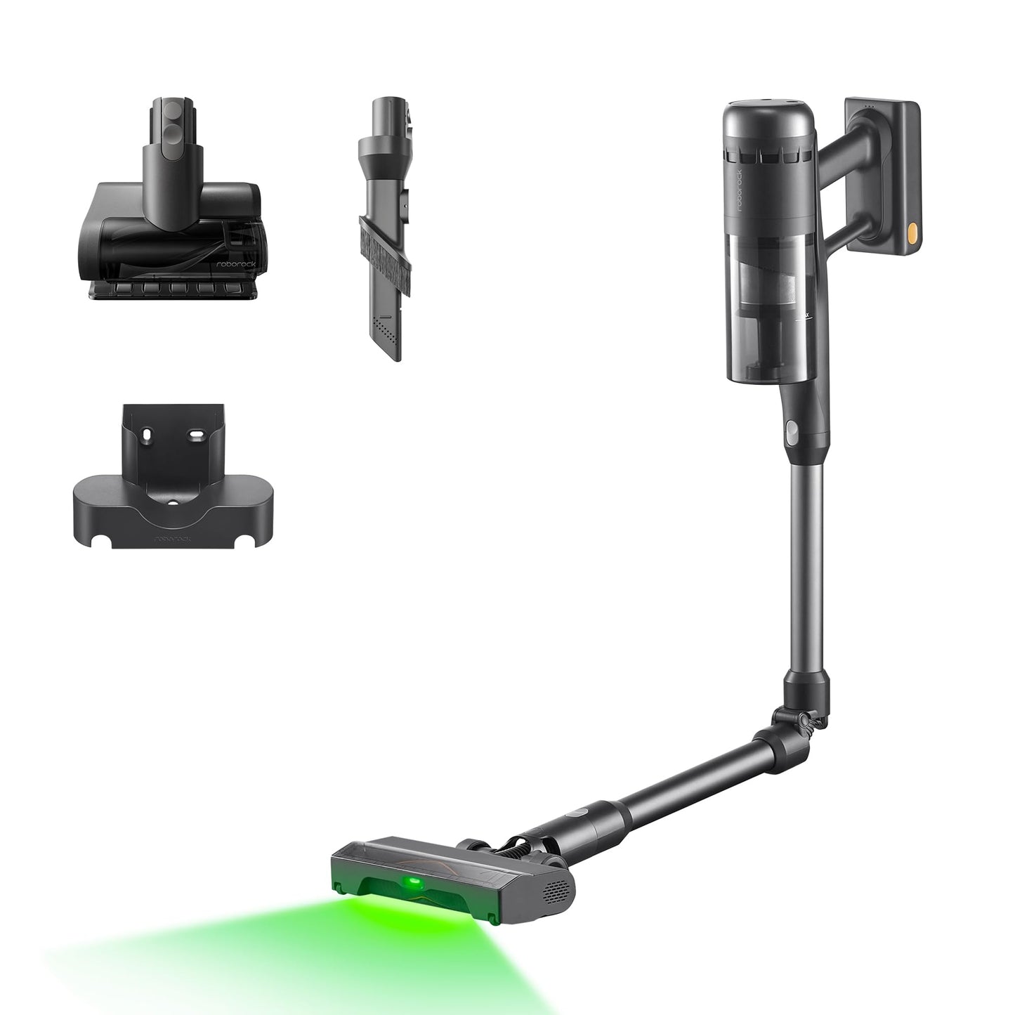 Roborock H60 Ultra Akku Staubsauger kabellos, 210AW, 90 Min Laufzeit, flexibles 90° Saugrohr, LED-Stauberkennung, Anti-Verhedderungsbürste