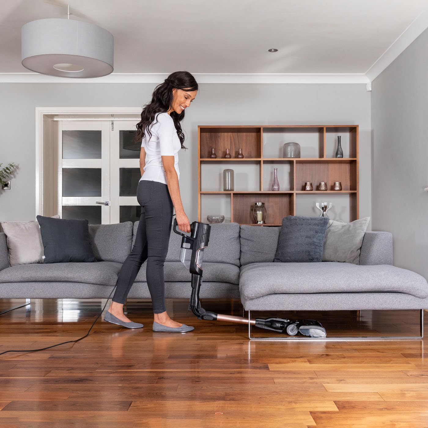 Shark HZ500EUT, Corded Stick Vacuum, Kabelgebundener Reiniger Roségold, 450 W, 0.3 liters, 80 Dezibel