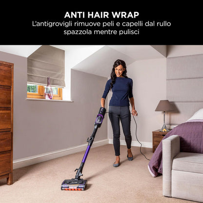 Shark HZ500EU Corded Stick Vacuum, 450W, 0.3L, 80dB, Lila – Leichter Schnurgebundener Reiniger
