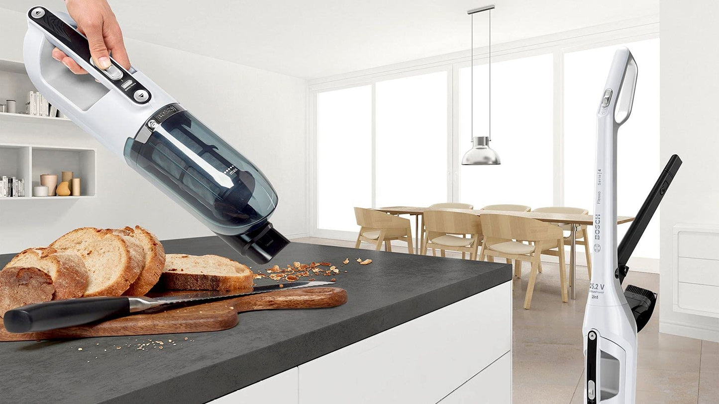 Bosch Flexxo Serie 4 2-in-1 Akkusauger Única weiß 25,2 V