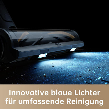 dreame R20 Kabelloser Staubsauger, 190AW Starke Saugkraft, 90min Lange Laufzeit, Schmutzerkennung, LED-Bildschirm, blaues LED-Licht, kein verwickeln, ideal für Hausreinigung, Tierhaare, Teppiche