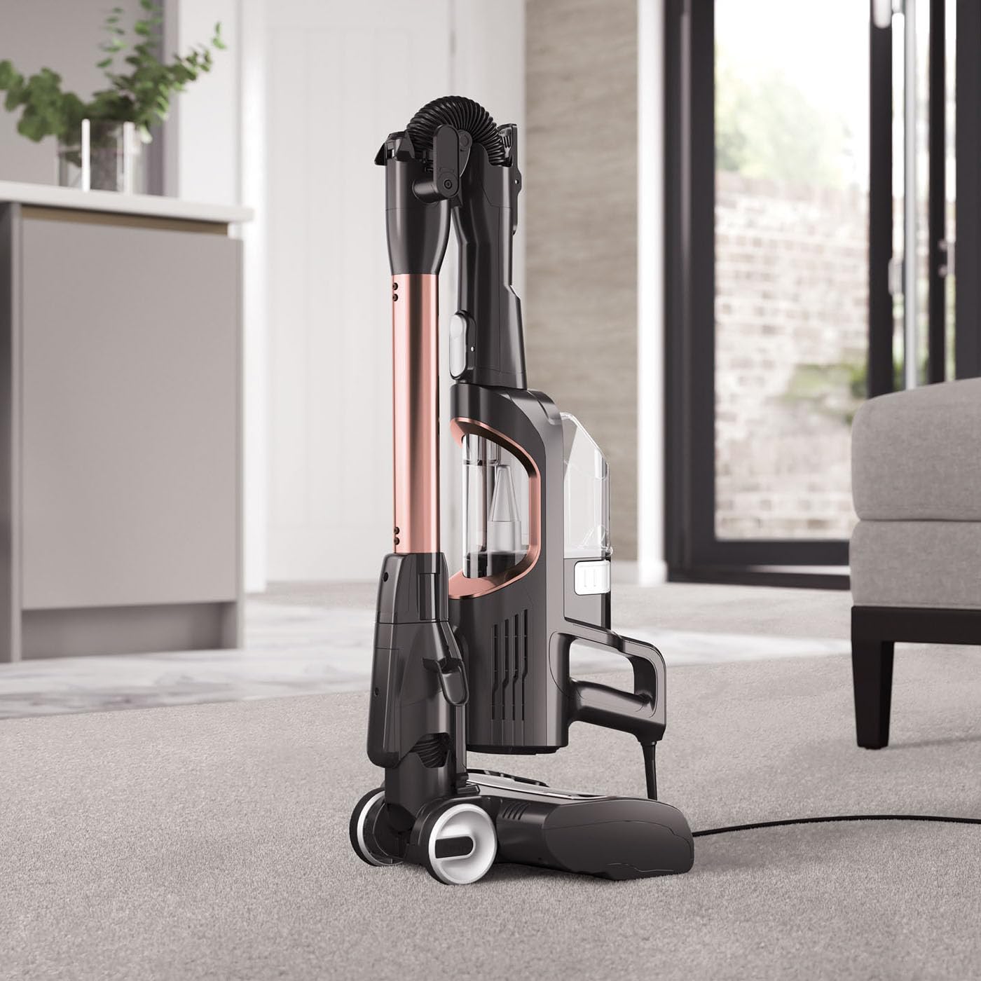 Shark HZ500EUT, Corded Stick Vacuum, Kabelgebundener Reiniger Roségold, 450 W, 0.3 liters, 80 Dezibel