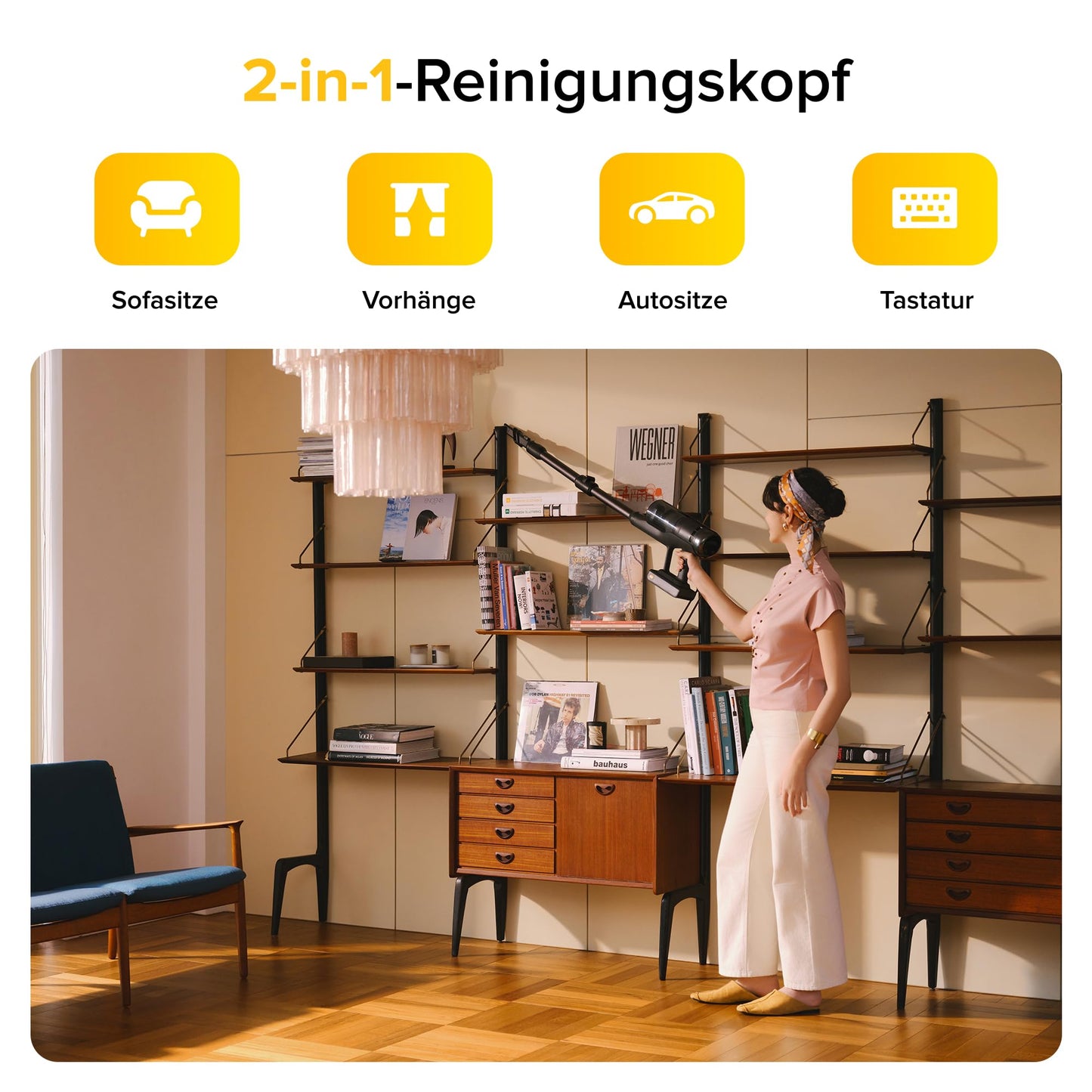 Roborock H60 Ultra Akku Staubsauger kabellos, 210AW, 90 Min Laufzeit, flexibles 90° Saugrohr, LED-Stauberkennung, Anti-Verhedderungsbürste