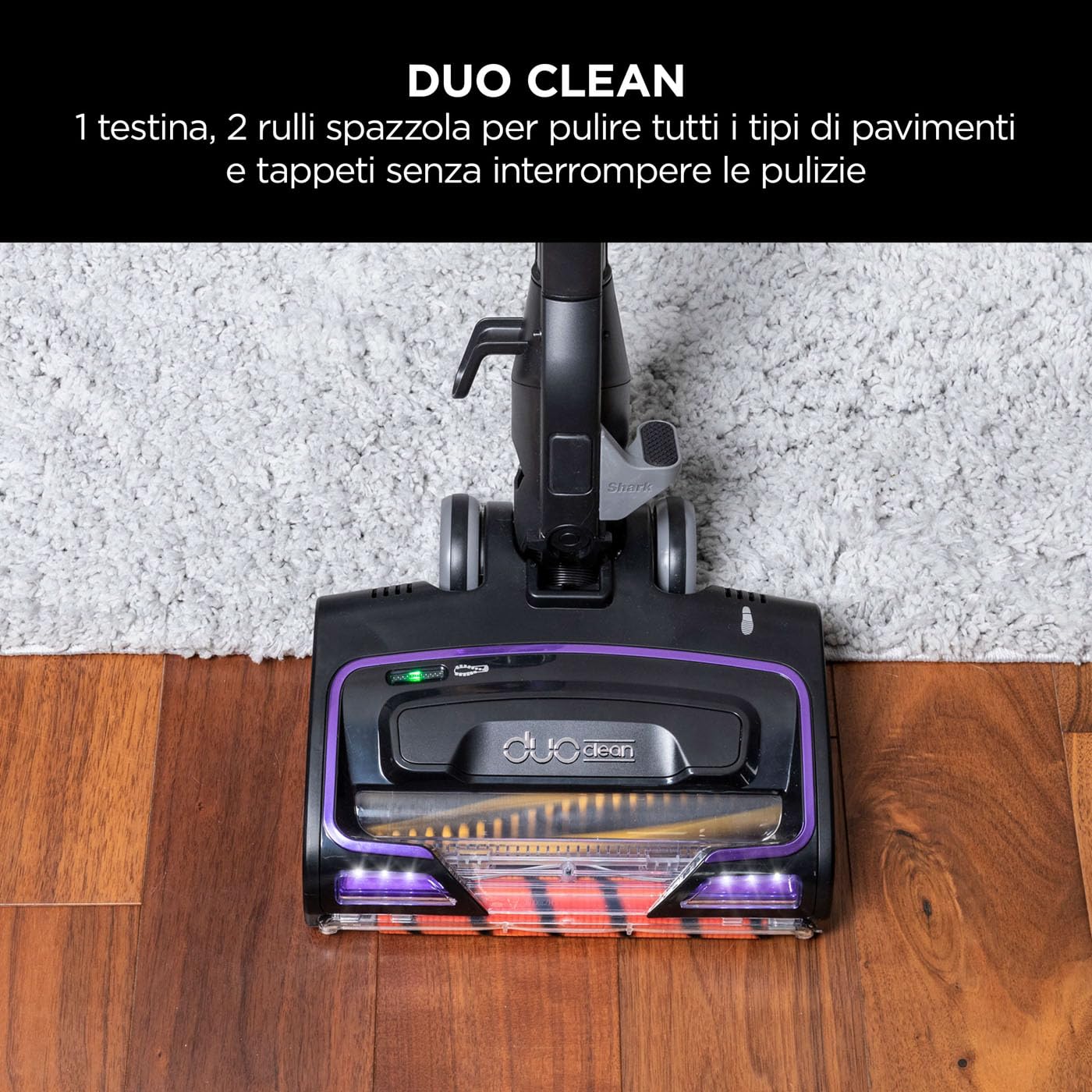 Shark HZ500EU Corded Stick Vacuum, 450W, 0.3L, 80dB, Lila – Leichter Schnurgebundener Reiniger